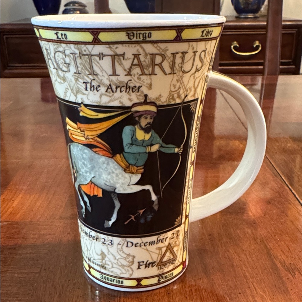 Sagittarius Dunoon Zodiac Sign Coffee Tea Horoscope 6” Tall Mug Made in Scotland